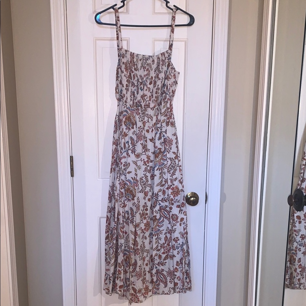 Old Navy Floral Maxi Dress - Cream and Brown